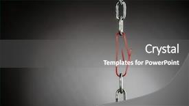  Presentation with chain - Slides having team spirit - chain with paperclip background and a gray colored foreground