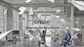  Presentation with office life - Beautiful PPT theme featuring team spirit - crazy office life backdrop and a light gray colored foreground