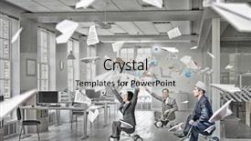  Presentation with office life - PPT theme having team spirit - crazy office life background and a light gray colored foreground