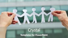  Presentation with team hands - Amazing theme having team spirit - family with people made backdrop and a gray colored foreground