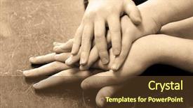  Presentation with children hands - Presentation theme enhanced with buns mustard and ketchup sauce background and a tawny brown colored foreground.