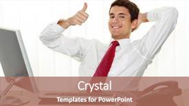  Presentation with manager support and job satisfaction of nurses - Slide set having team spirit - successful young manager sitting background and a coral colored foreground