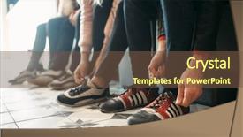  Presentation with bowling - Theme featuring ties shoelaces on house shoes background and a tawny brown colored foreground