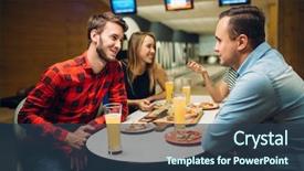 Presentation with board game - Audience pleasing slides consisting of friends in bowling club game backdrop and a tawny brown colored foreground