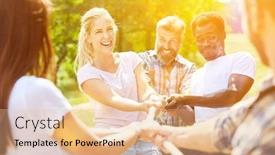  Presentation with teambuilding - Cool new theme with team-together-in-tug backdrop and a lemonade colored foreground