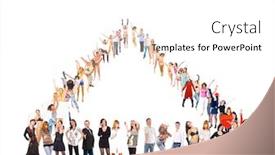  Presentation with victory team - Slide deck consisting of team victory corporate culture background and a white colored foreground