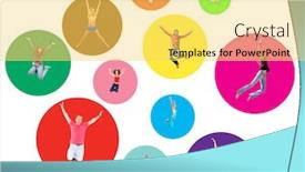  Presentation with victory team - Audience pleasing slide set consisting of team victory isolated backdrop and a yellow colored foreground