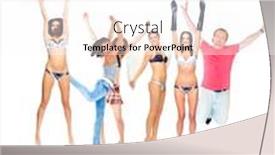  Presentation with victory team - Colorful presentation enhanced with team victory winning idea backdrop and a white colored foreground