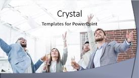  Presentation with wine - Audience pleasing PPT layouts consisting of team with glasses of wine backdrop and a white colored foreground