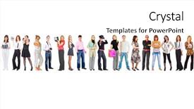  Presentation with people - Presentation theme enhanced with team women team men - 38 people - and more background and a white colored foreground