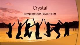  Presentation with brighter group - Cool new presentation with team women team men - excited backlit group backdrop and a  colored foreground