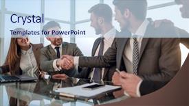  Presentation with team work and productivity - Theme having team work on computer problem background and a sky blue colored foreground