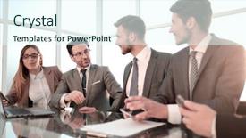  Presentation with team work - Amazing slide deck having team work on computer problem backdrop and a cool aqua colored foreground