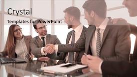  Presentation with team work - PPT theme having team work on computer problem background and a mint green colored foreground