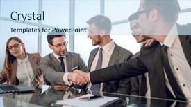  Presentation with team work - Amazing PPT theme having team work on computer problem backdrop and a sky blue colored foreground