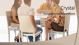  Presentation with project - Slide deck consisting of team working on project sitting background and a coral colored foreground