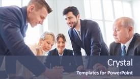  Presentation with teambuilding - Slide deck with teambuilding workshop play creative game background and a ocean colored foreground