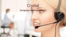  Presentation with friendly - Beautiful slide set featuring teamplay - bright picture of friendly female backdrop and a lemonade colored foreground