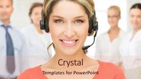  Presentation with friendly - Amazing presentation theme having teamplay - bright picture of friendly female backdrop and a coral colored foreground