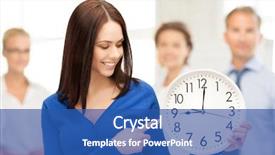  Presentation with bright - Slide deck consisting of teamplay - bright picture of woman holding background and a ocean colored foreground