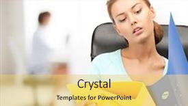  Presentation with buisness presentation - Beautiful PPT theme featuring teamplay - office buisness teamwork concept backdrop and a yellow colored foreground