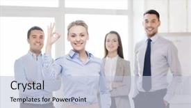  Presentation with teamwork - Colorful theme enhanced with teamplay - office business and teamwork concept backdrop and a lemonade colored foreground