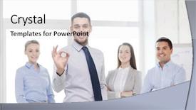  Presentation with teamwork - Audience pleasing PPT layouts consisting of teamplay - office business and teamwork concept backdrop and a white colored foreground