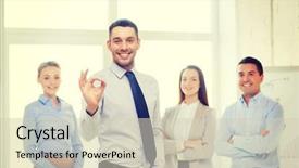  Presentation with teamwork - Beautiful PPT layouts featuring teamplay - office business and teamwork concept backdrop and a soft green colored foreground