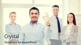  Presentation with teamwork - Audience pleasing PPT theme consisting of teamplay - office business and teamwork concept backdrop and a  colored foreground