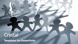  Presentation with teams - Beautiful slides featuring teams of people holding hands backdrop and a ocean colored foreground