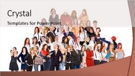  Presentation with teams - Beautiful presentation design featuring teams over white united colleagues backdrop and a lemonade colored foreground