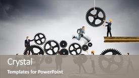  Presentation with interaction - Colorful presentation theme enhanced with teamwork - conceptual image of businessteam working backdrop and a gray colored foreground