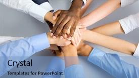  Presentation with international business - Presentation design having teamwork - international business team showing unity background and a teal colored foreground