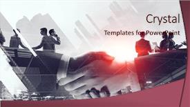  Presentation with lifestyle - Presentation design consisting of teamwork - modern business lifestyle mixed media background and a sky blue colored foreground