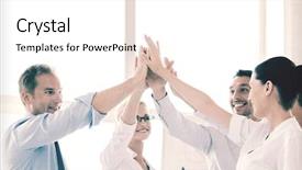  Presentation with business success - Beautiful slides featuring teamwork - success and winning concept backdrop and a white colored foreground