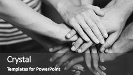  Presentation with black hands - Colorful presentation enhanced with teamwork - united hands close up black backdrop and a dark gray colored foreground