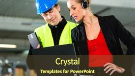  Presentation with forklift - Amazing theme having teamwork - warehouseman or forklift driver backdrop and a  colored foreground