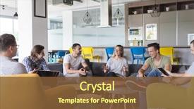  Presentation with team meeting - Presentation having teamwork - young people group in modern background and a tawny brown colored foreground