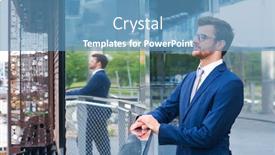  Presentation with financial markets - Slide set consisting of teamwork-and-business-concept-confident background and a teal colored foreground