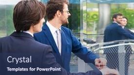  Presentation with financial markets - Audience pleasing presentation design consisting of teamwork-and-business-concept-confident backdrop and a ocean colored foreground