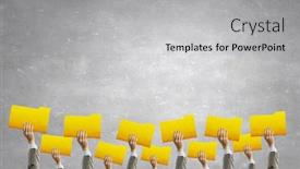  Presentation with email - Presentation consisting of teamwork-and-email-concept background and a light gray colored foreground