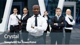  Presentation with international space station over - Slide deck with teamwork black - international business team over modern background and a ocean colored foreground