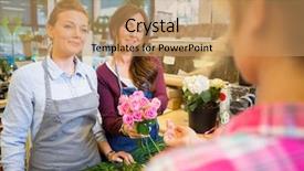  Presentation with voice of customer - Beautiful slide set featuring teamwork bunch - florists selling rose bouquet backdrop and a  colored foreground