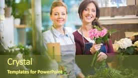  Presentation with steel making shop - Beautiful PPT layouts featuring teamwork bunch - portrait of happy florists making backdrop and a  colored foreground