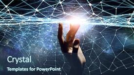  Presentation with connection - Beautiful slides featuring creating technologies for connection mixed backdrop and a ocean colored foreground