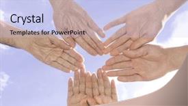  Presentation with education teamwork - Presentation theme enhanced with teamwork concept special toned focus background and a light blue colored foreground