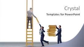  Presentation with helping - Slide deck featuring teamwork-concept-with-colleagues-helping background and a white colored foreground