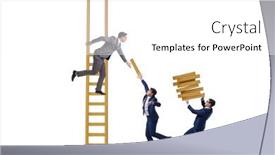  Presentation with helping - Slide deck with teamwork-concept-with-colleagues-helping background and a white colored foreground