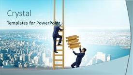  Presentation with helping - Presentation design with teamwork-concept-with-colleagues-helping background and a arctic colored foreground