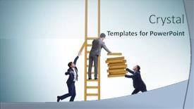  Presentation with helping - Slide deck featuring teamwork-concept-with-colleagues-helping background and a lemonade colored foreground